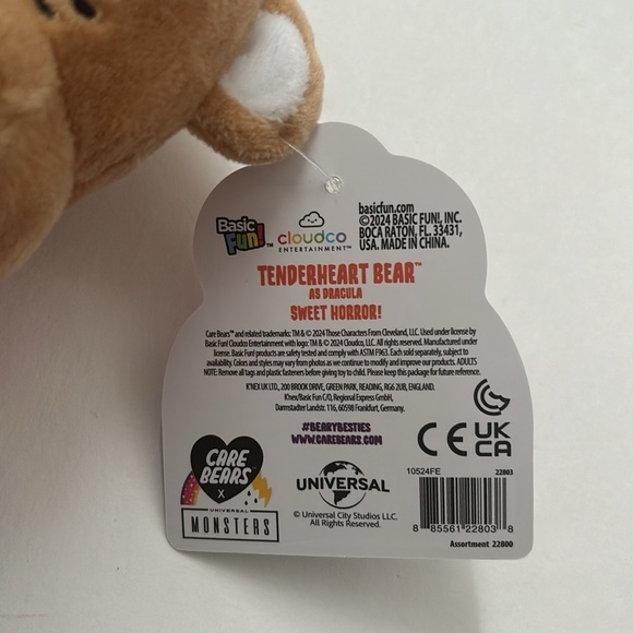 Care Bears x Universal Monsters Tenderheart Bear as Dracula 9” Plush - Picture 8 of 8